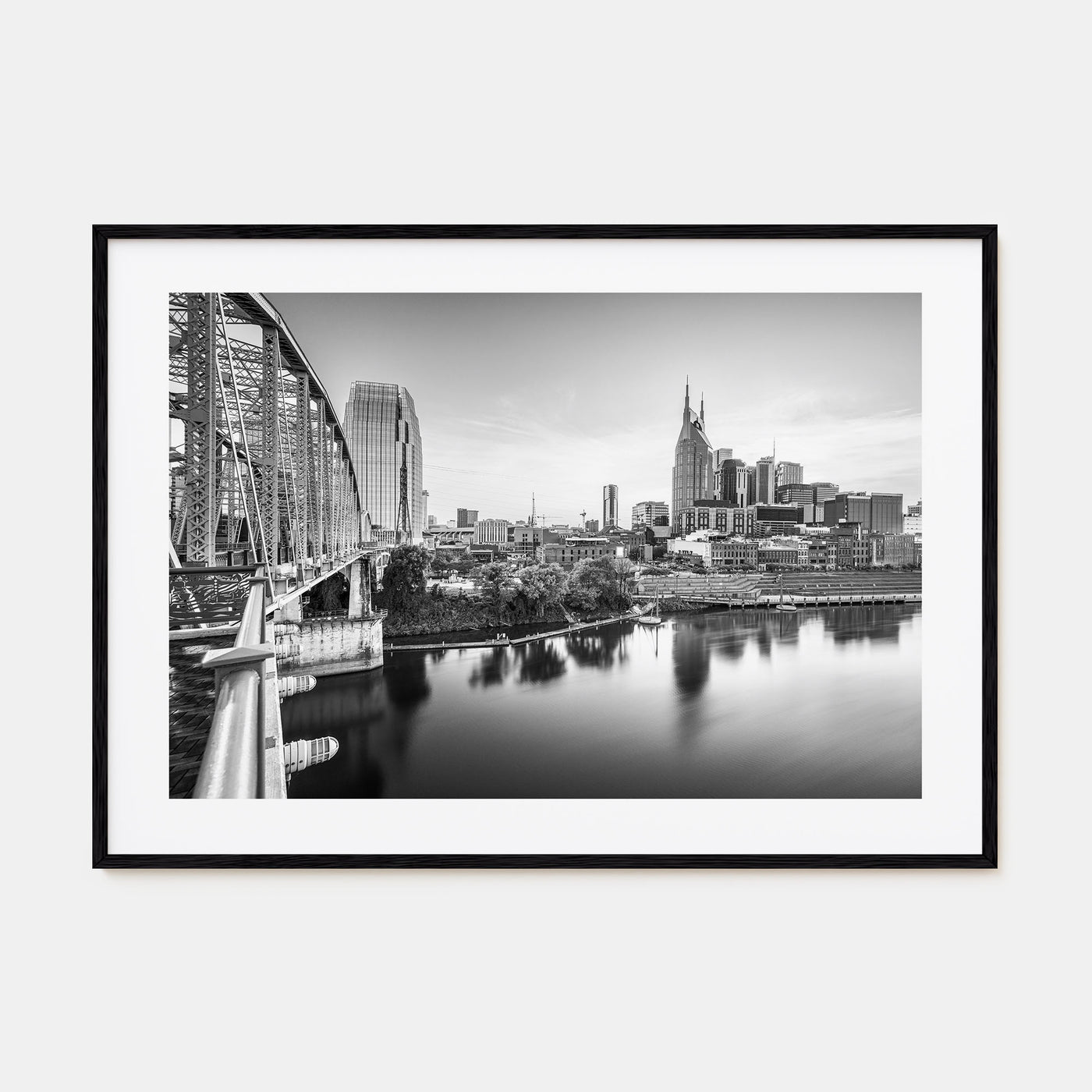 Nashville Landscape B&W Poster