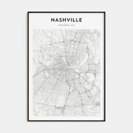 Nashville Map Portrait Poster
