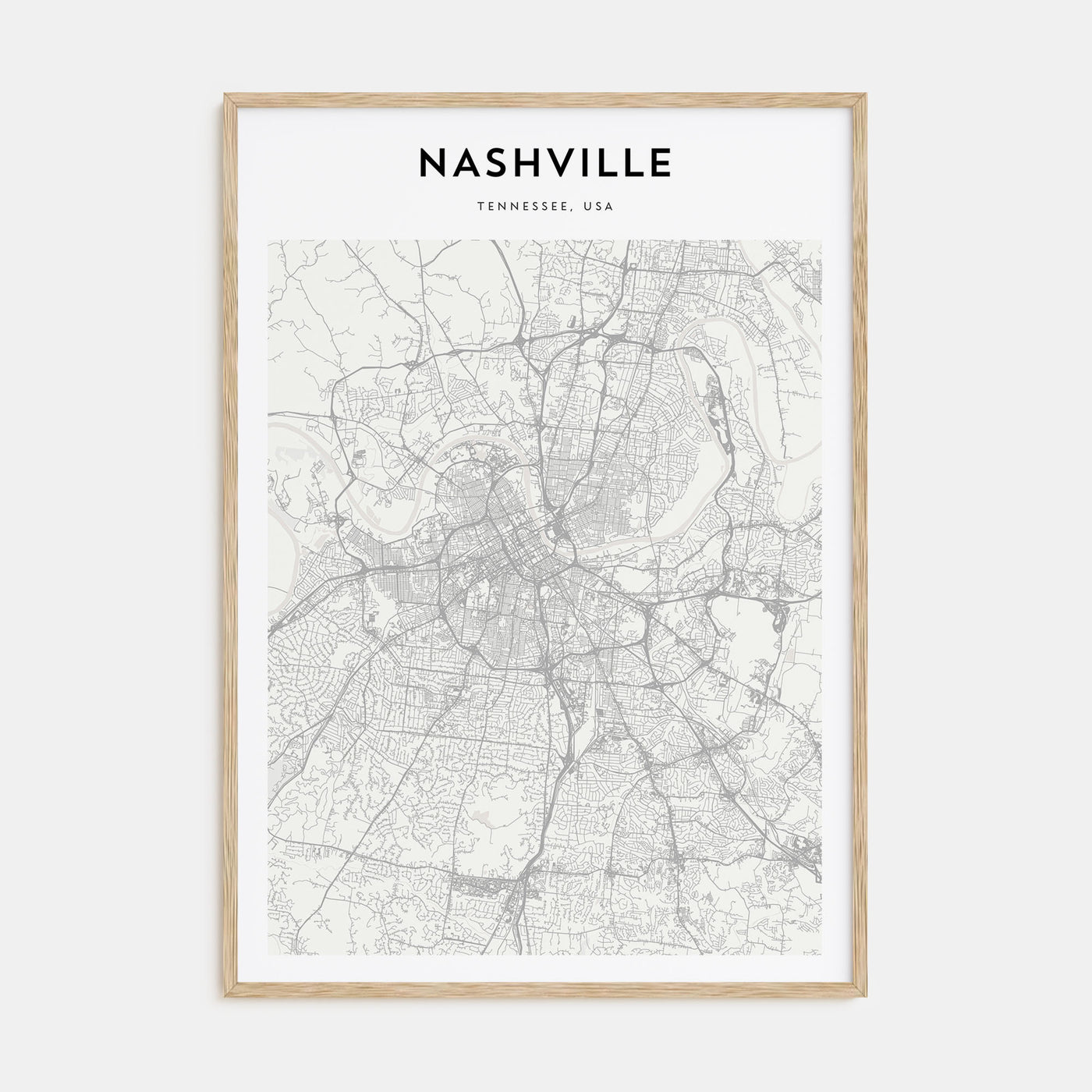 Nashville Map Portrait Poster
