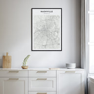 Nashville Map Portrait Poster