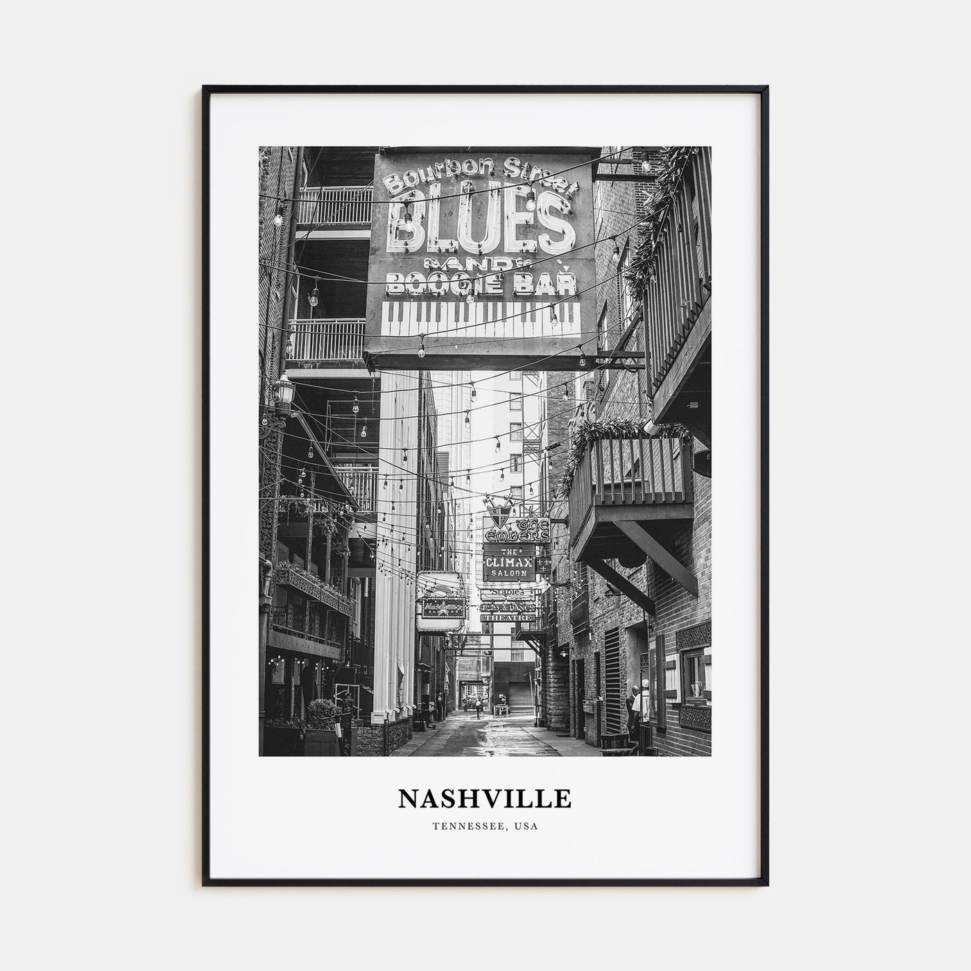 Nashville Portrait B&W No 3 Poster