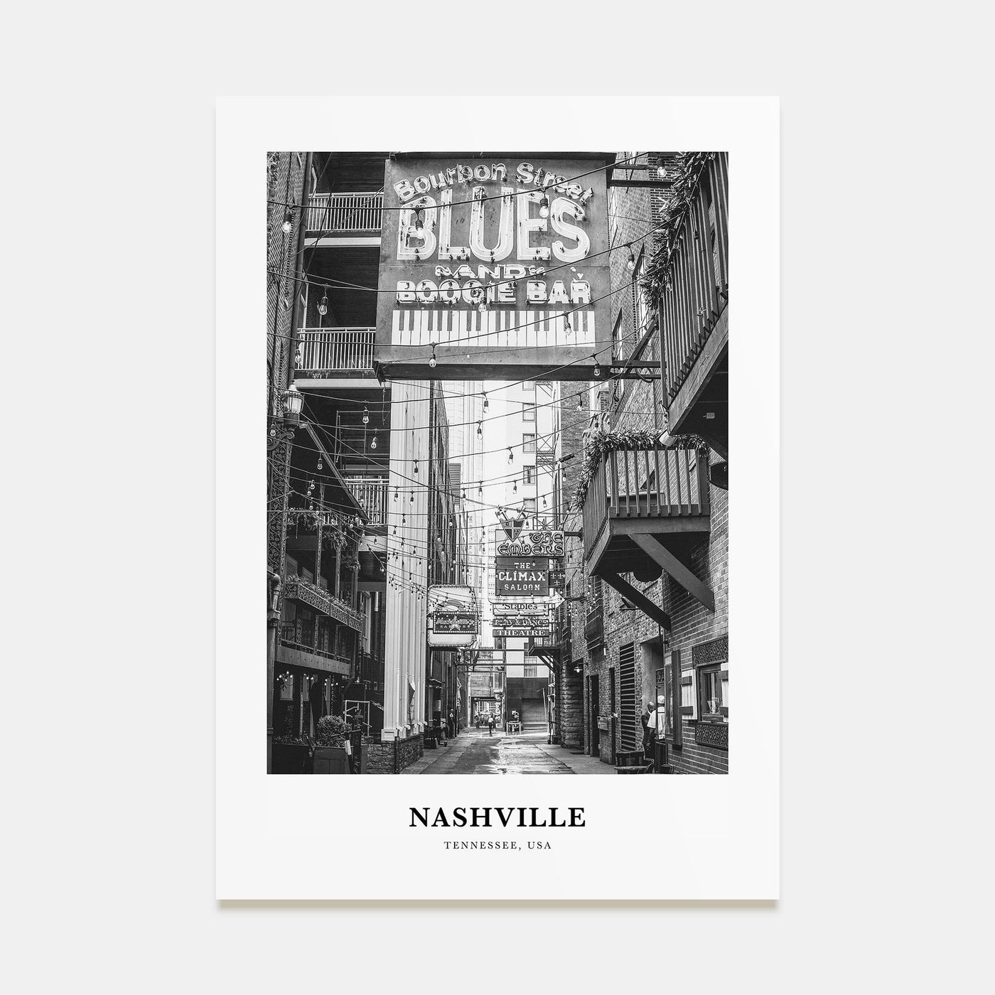 Nashville Portrait B&W No 3 Poster