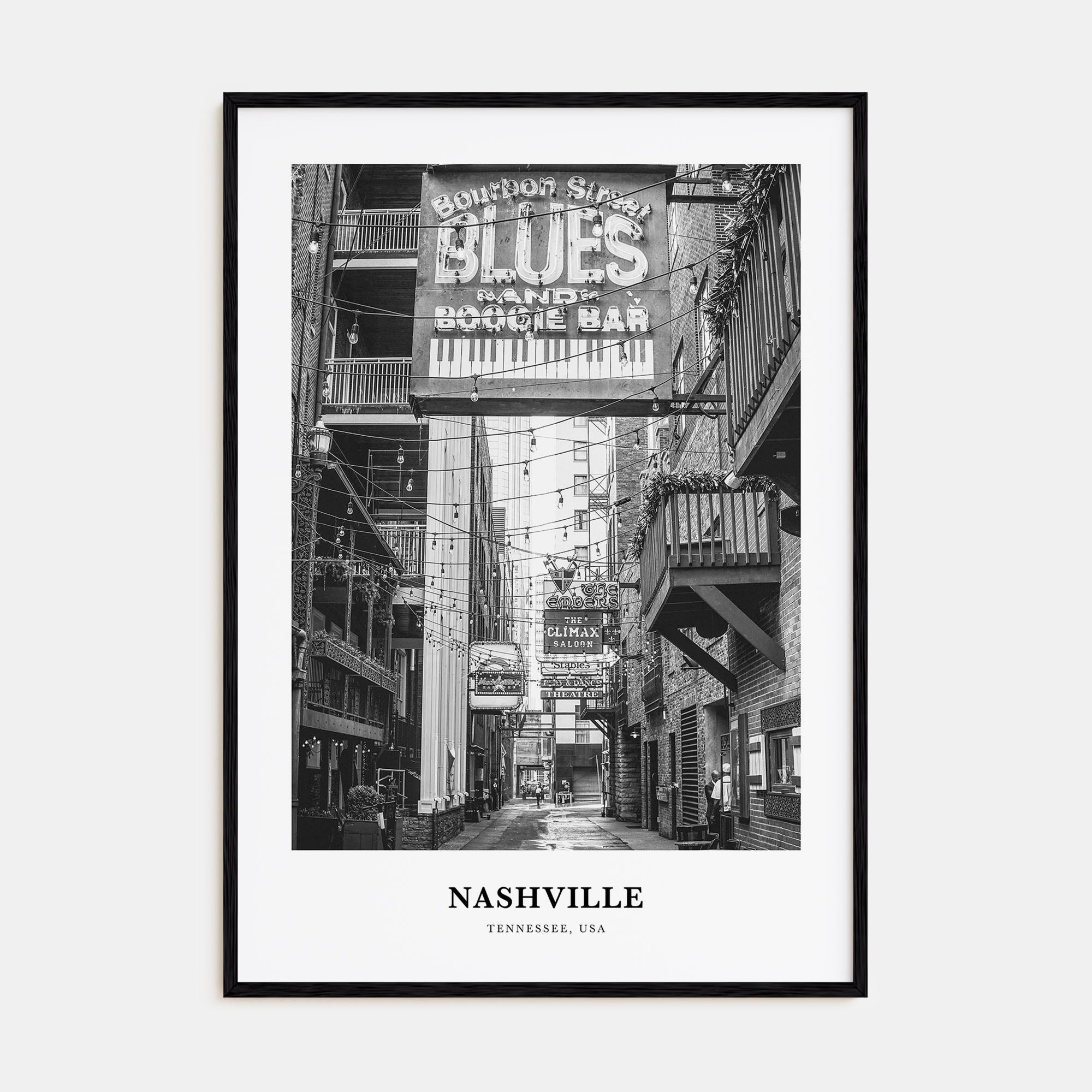 Nashville Portrait B&W No 3 Poster