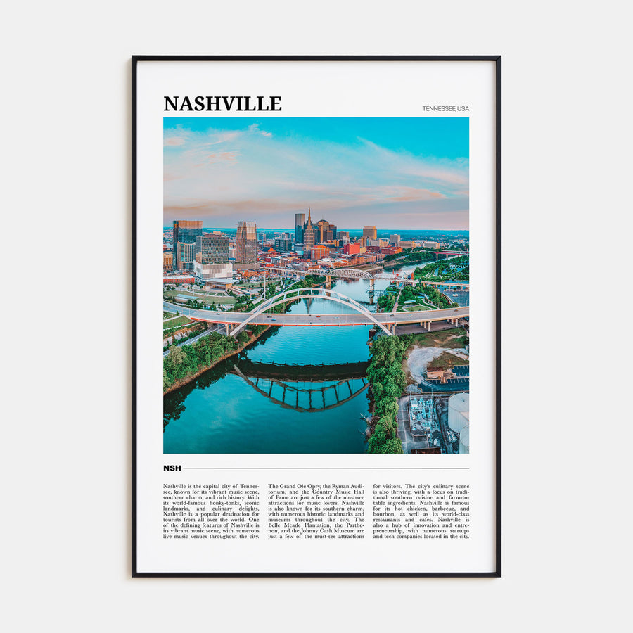 Nashville Travel Color Poster