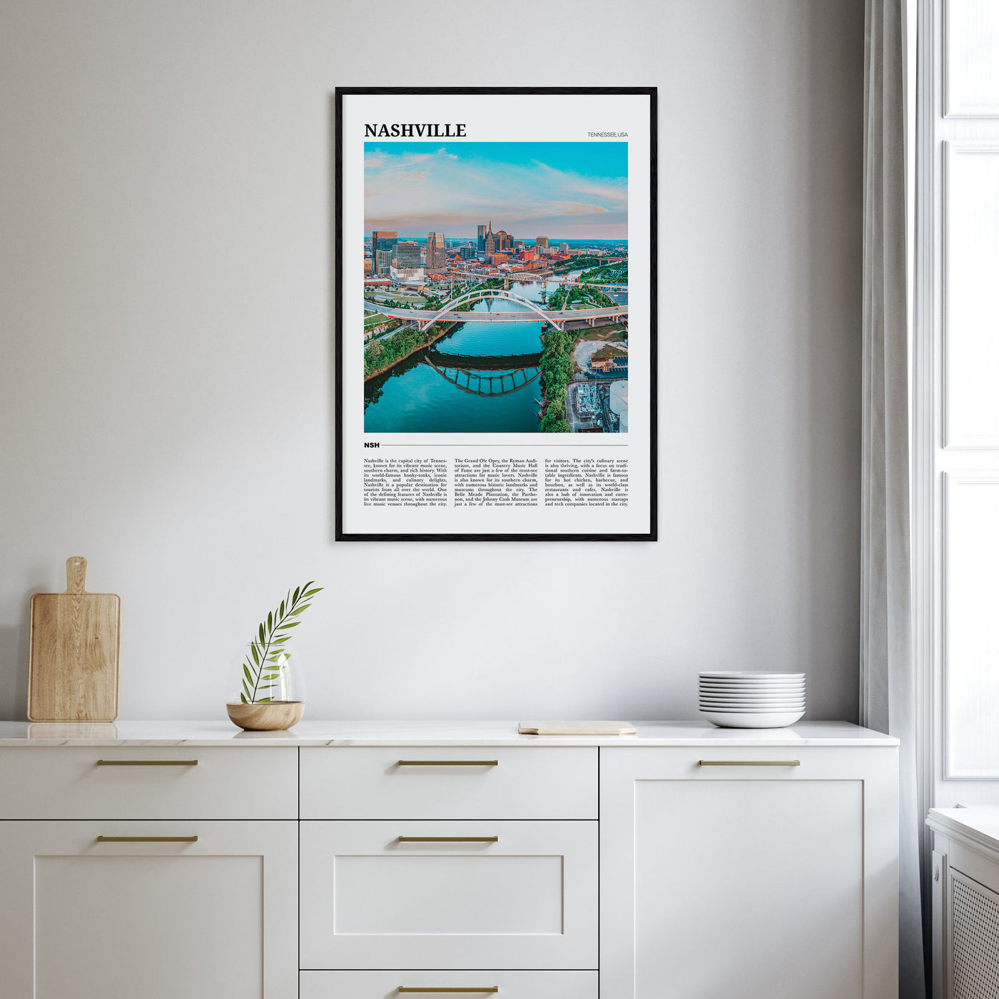 Nashville Travel Color Poster