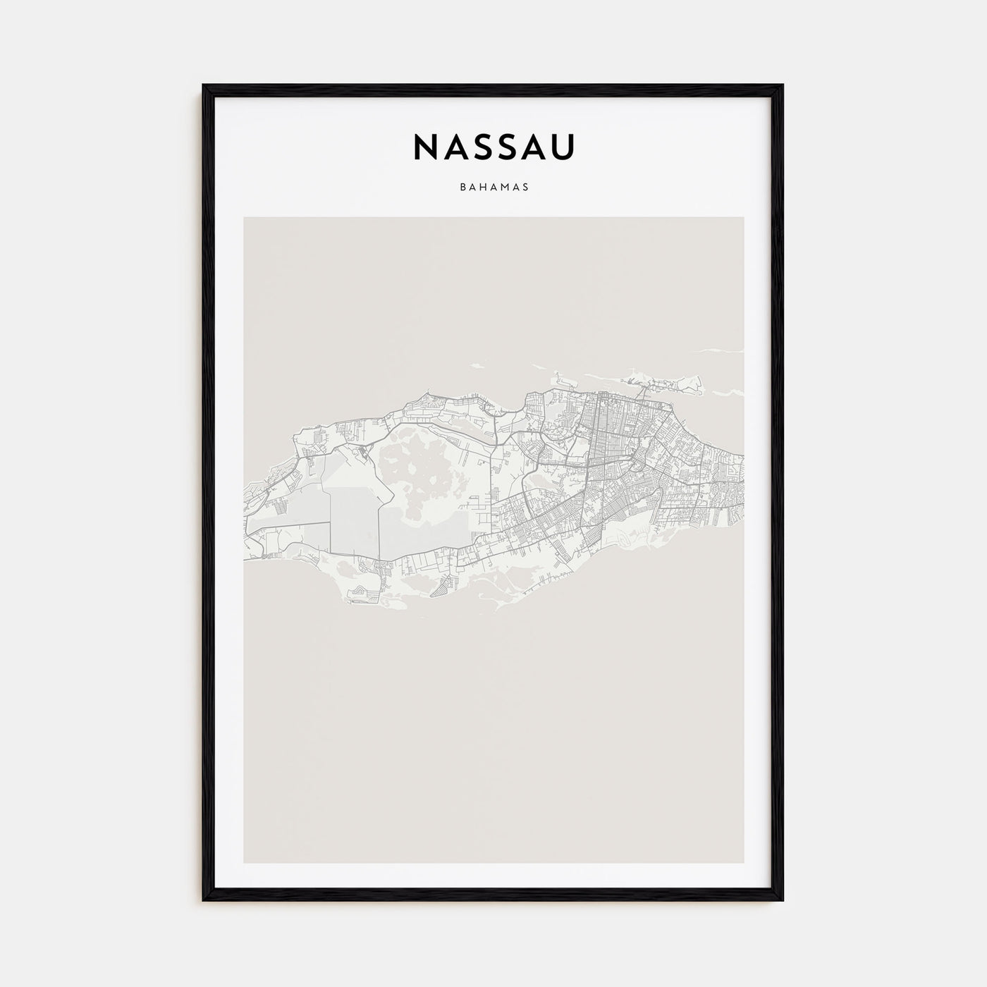 Nassau Map Portrait Poster