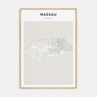 Nassau Map Portrait Poster