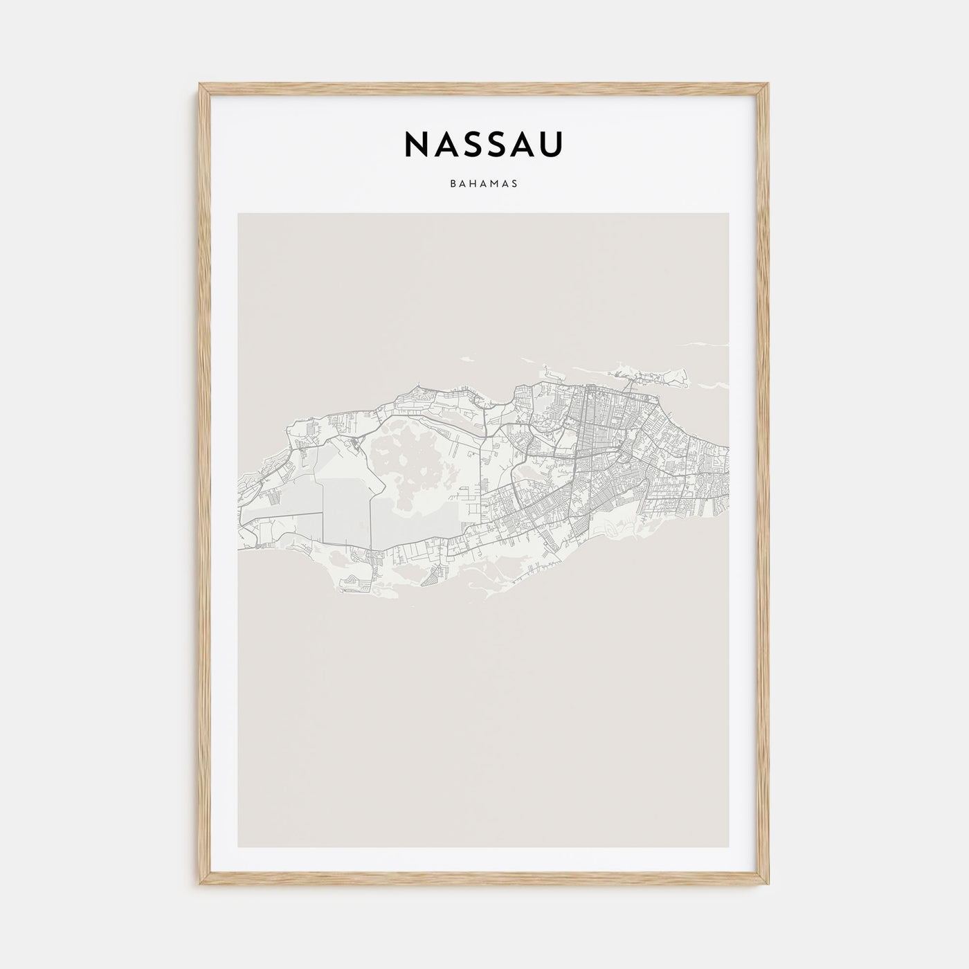 Nassau Map Portrait Poster