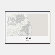 Natal Map Landscape Poster