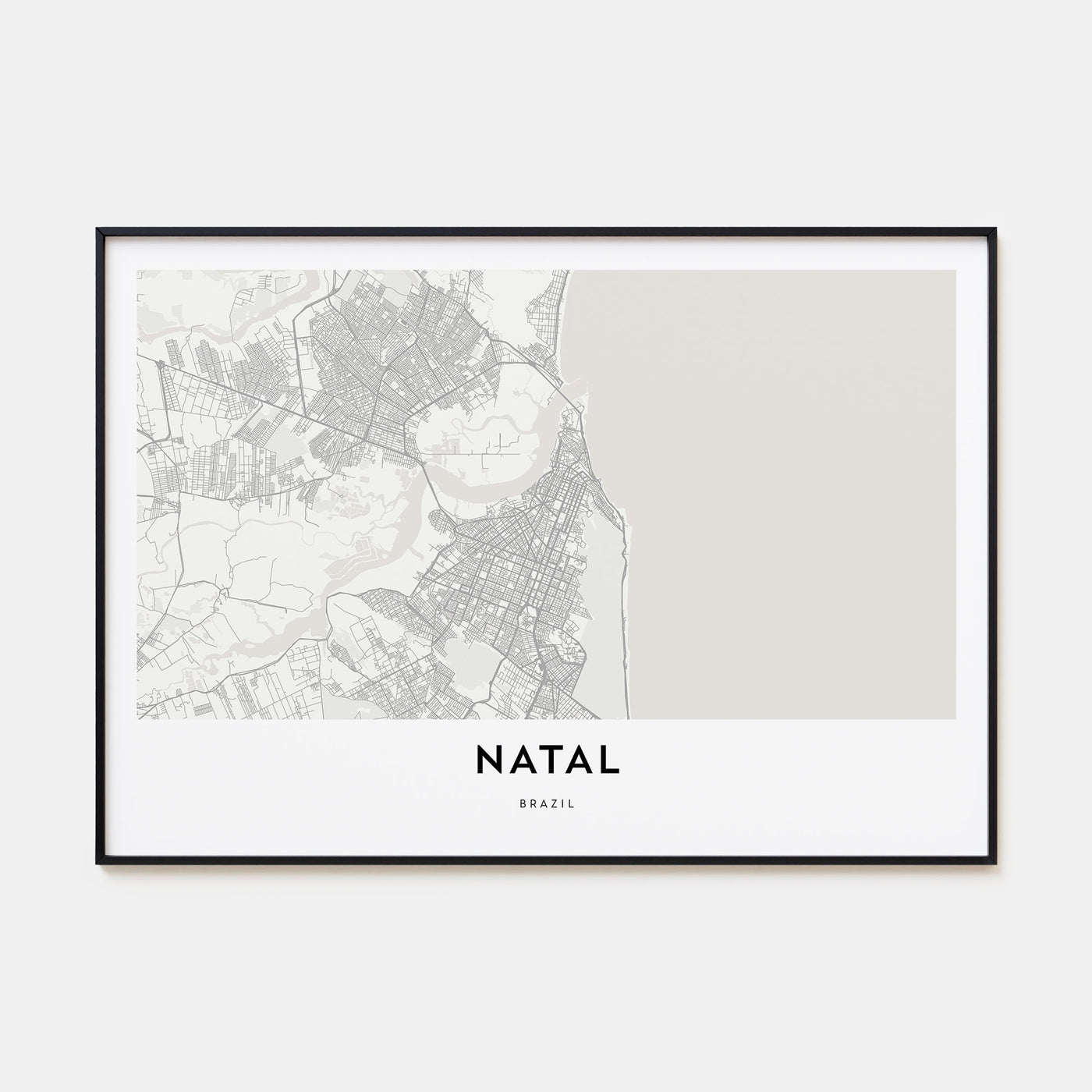 Natal Map Landscape Poster