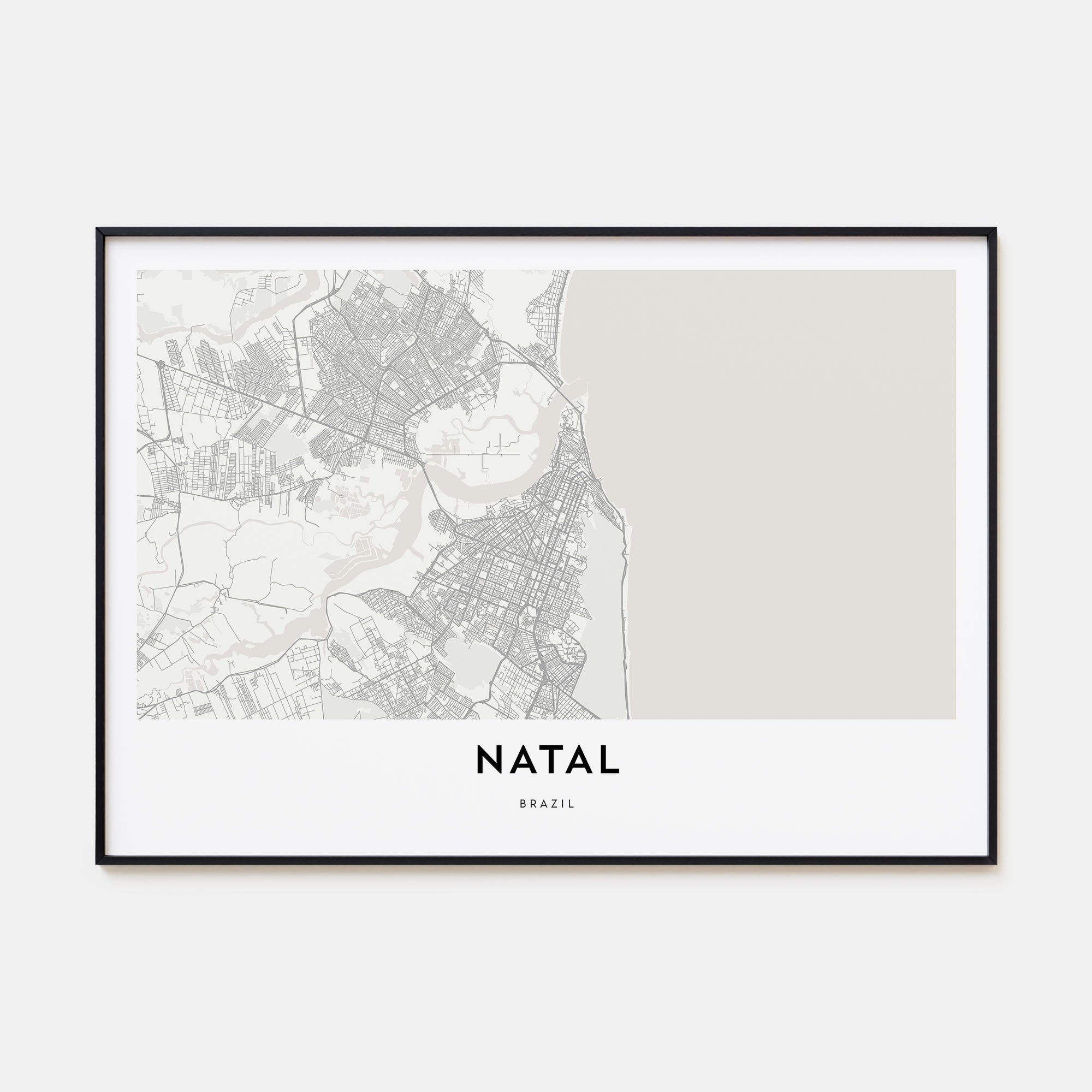 Natal Map Landscape Poster