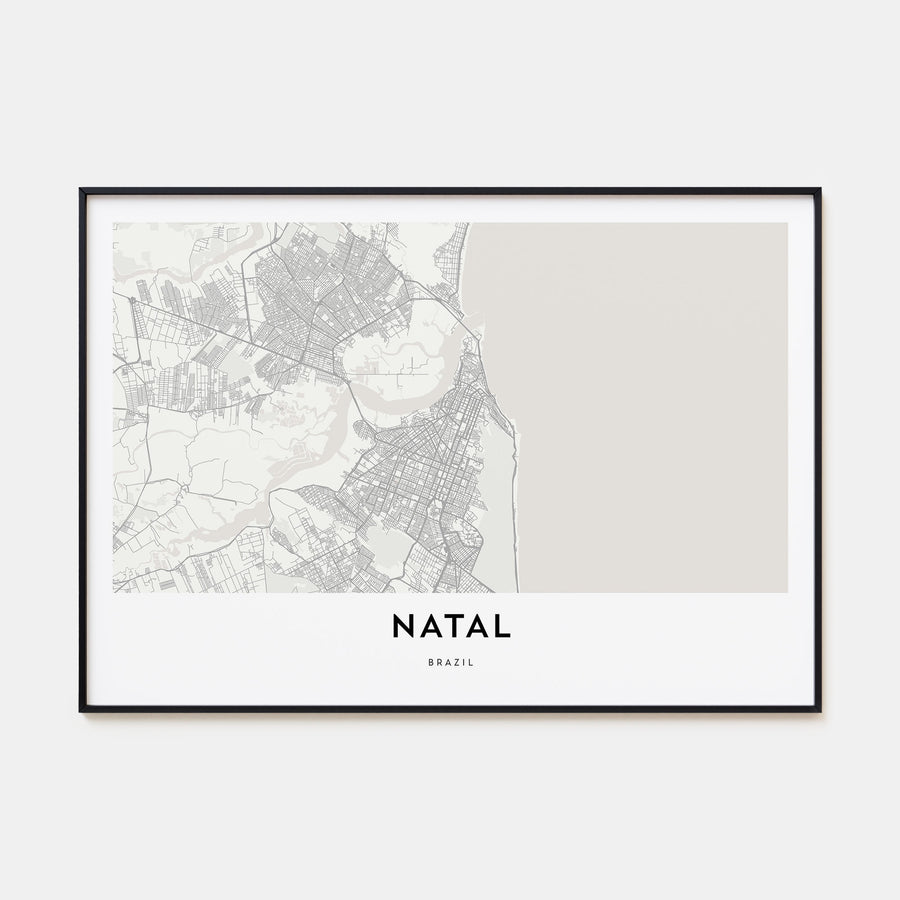 Natal Map Landscape Poster