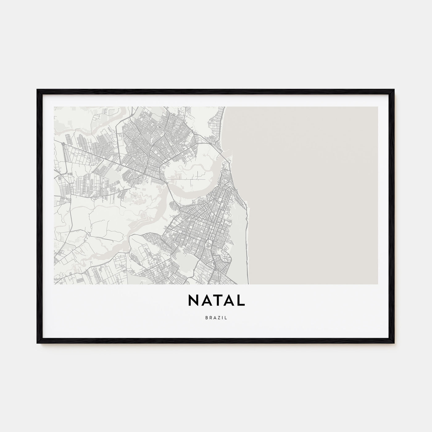 Natal Map Landscape Poster