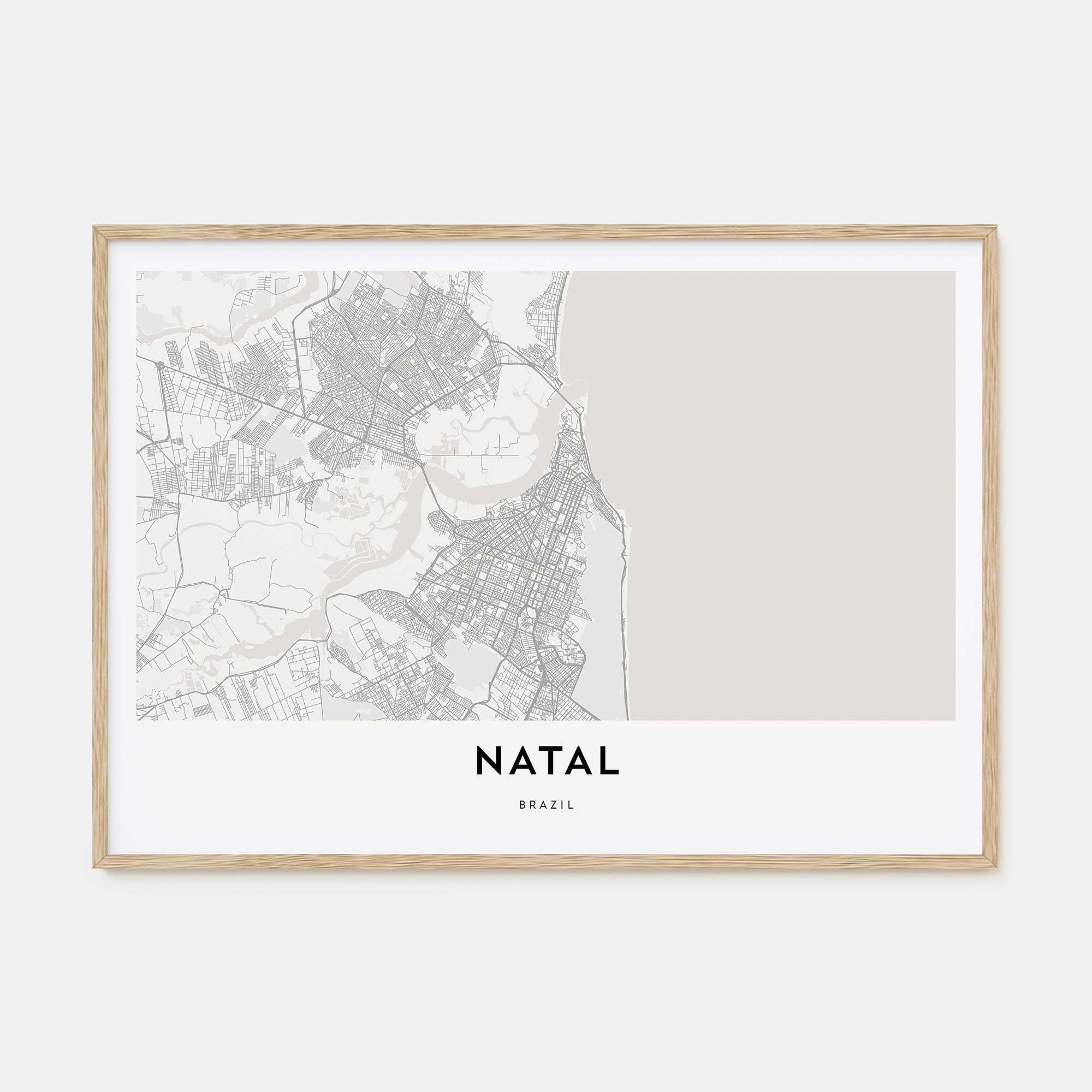 Natal Map Landscape Poster