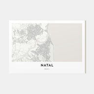 Natal Map Landscape Poster