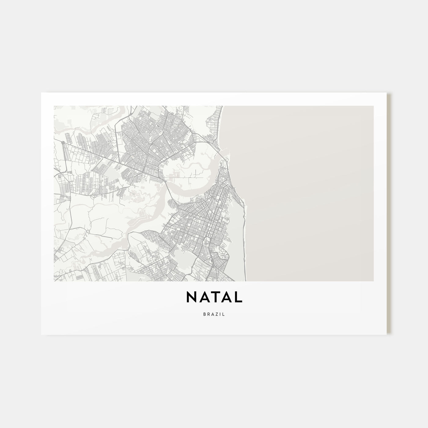 Natal Map Landscape Poster