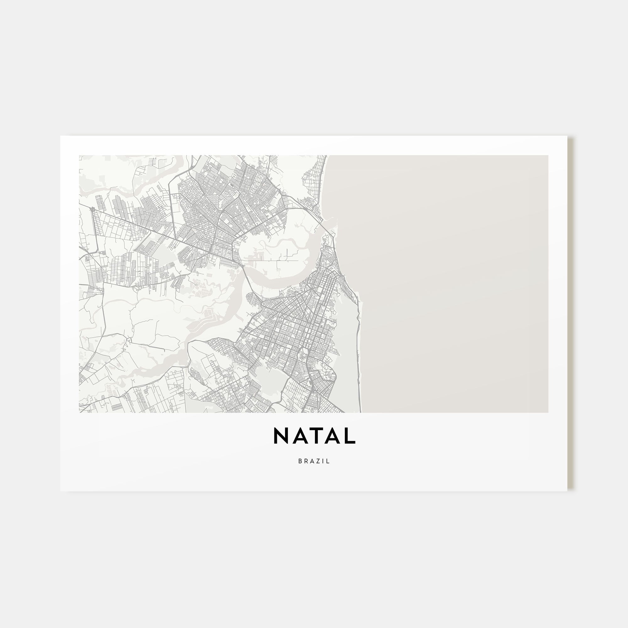 Natal Map Landscape Poster