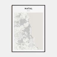 Natal Map Portrait Poster