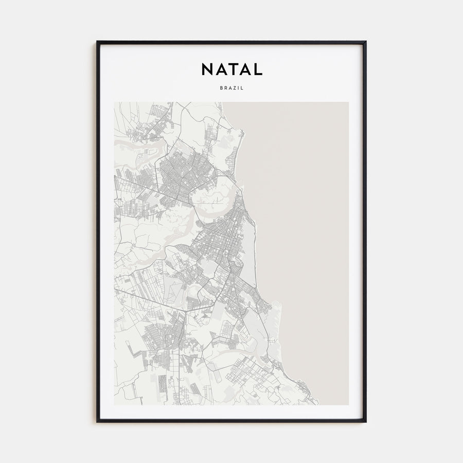 Natal Map Portrait Poster