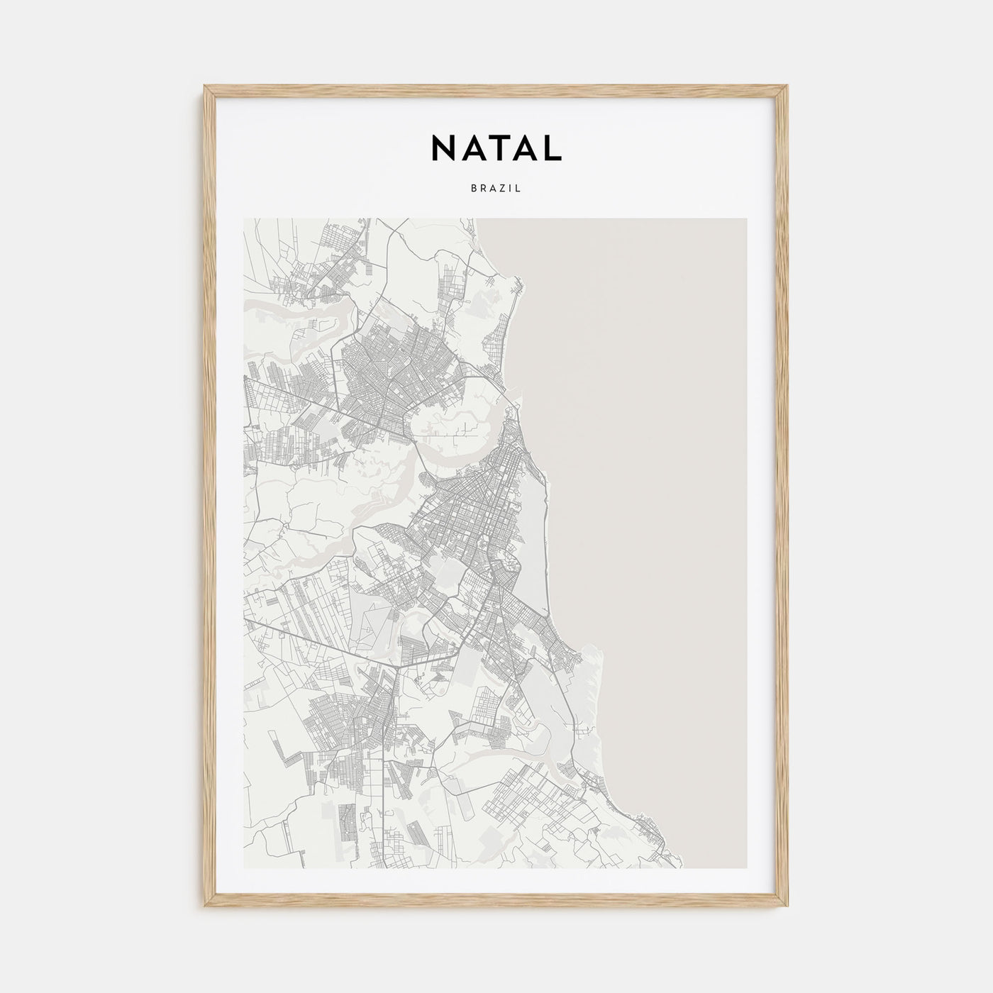 Natal Map Portrait Poster