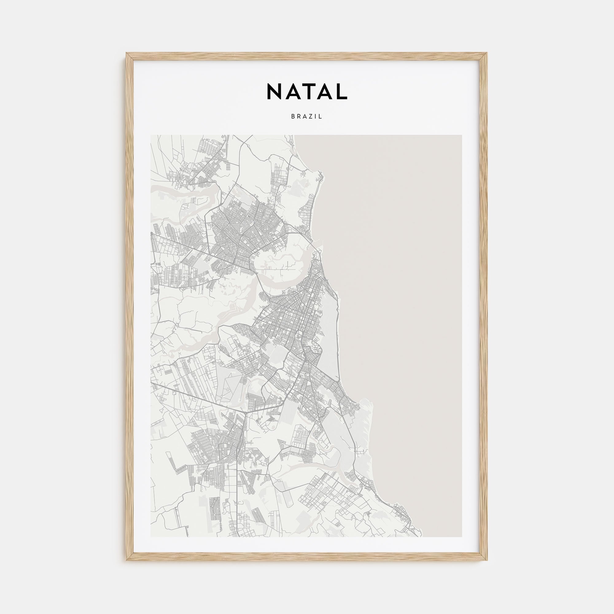Natal Map Portrait Poster