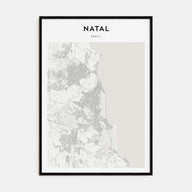 Natal Map Portrait Poster