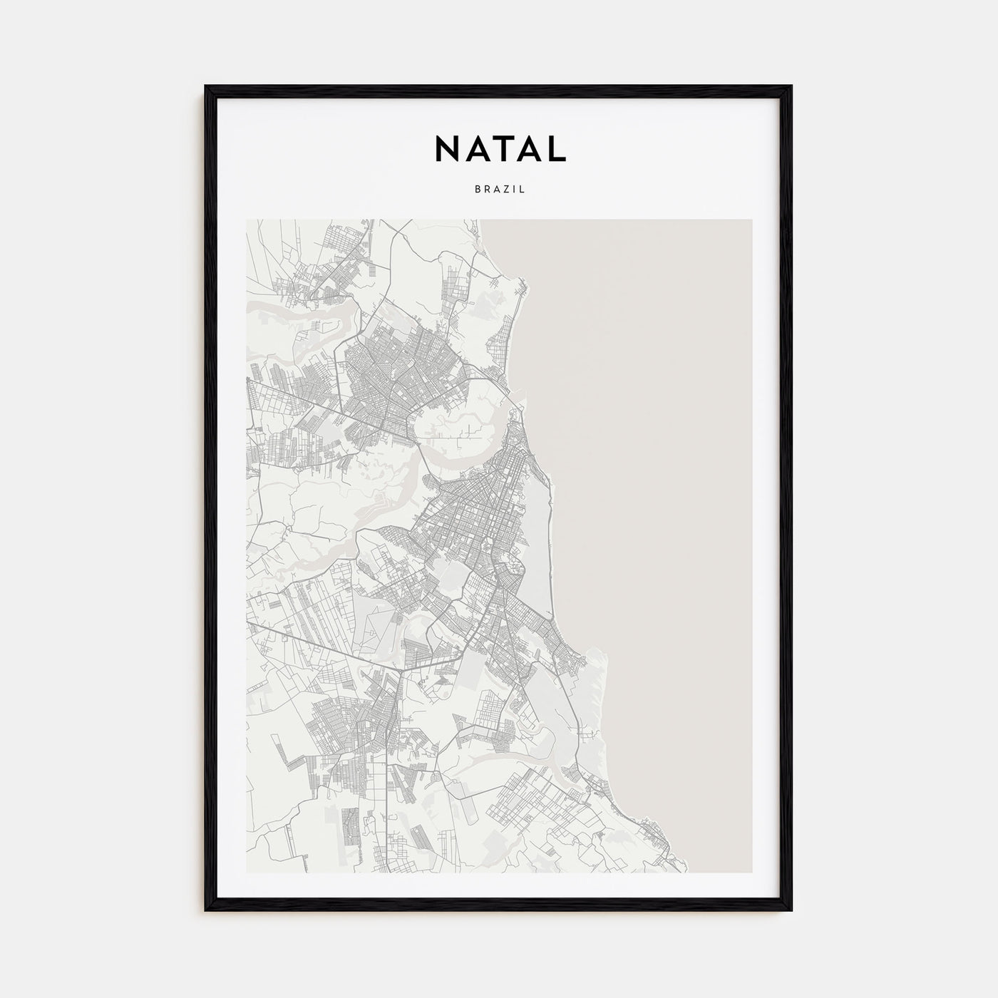 Natal Map Portrait Poster