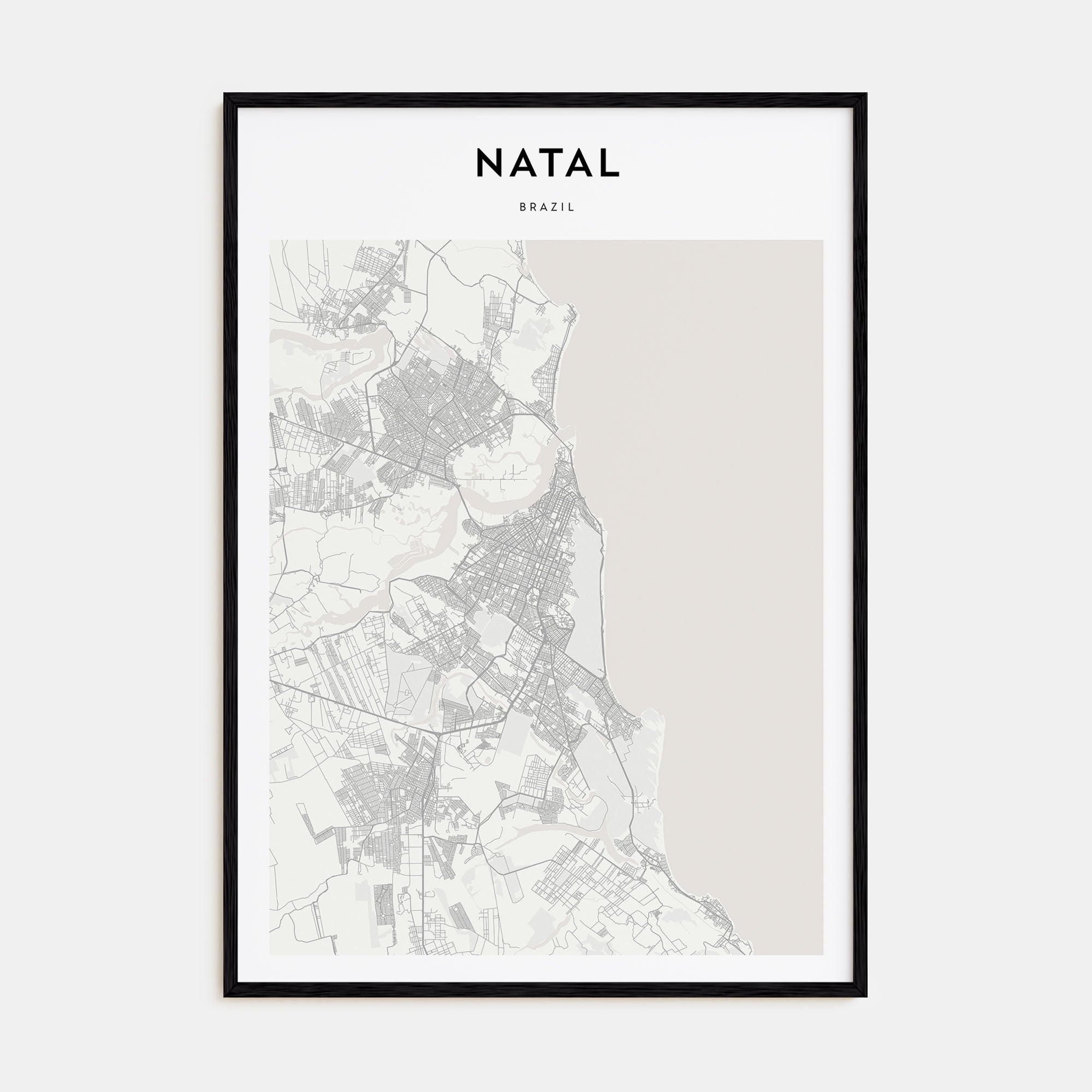 Natal Map Portrait Poster