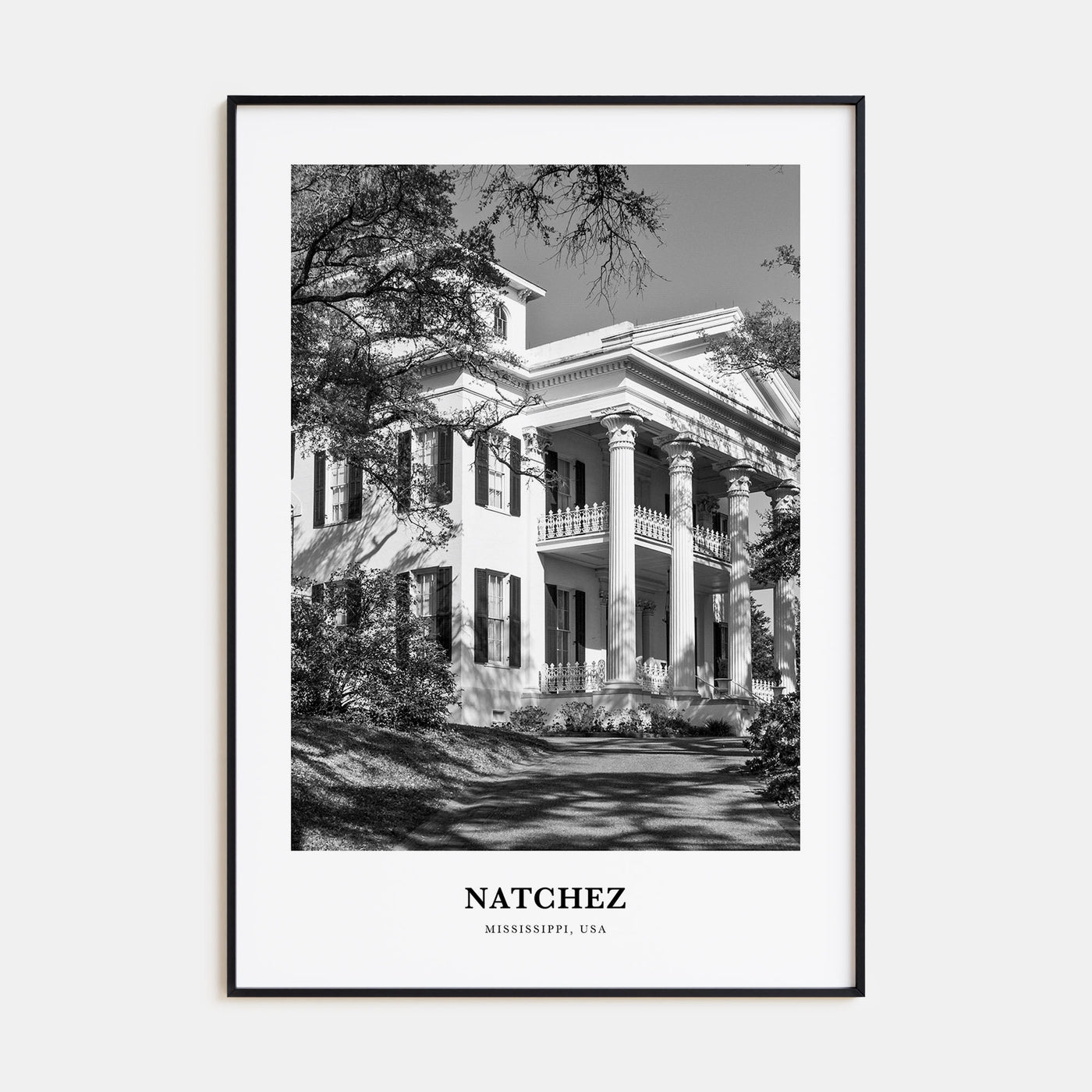 Natchez Portrait B&W Poster