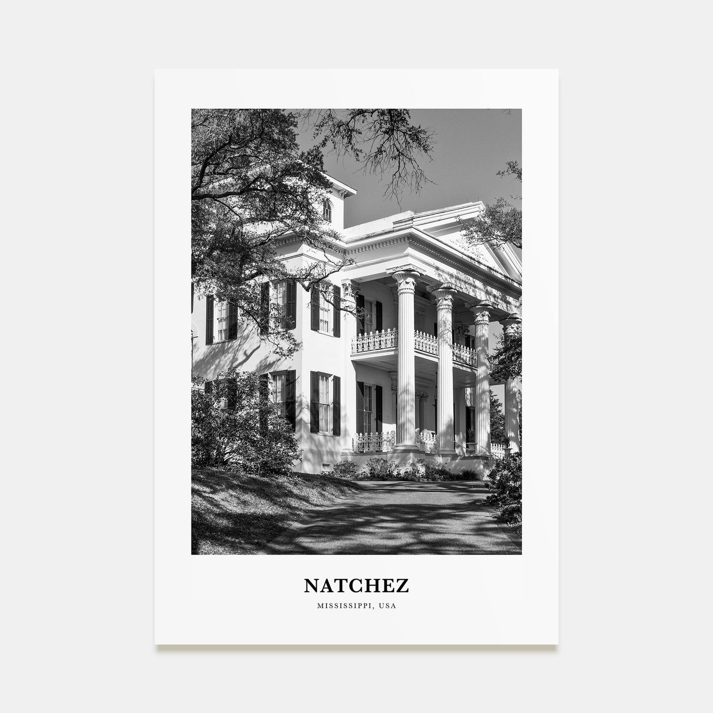 Natchez Portrait B&W Poster
