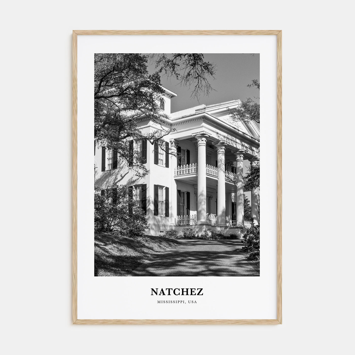 Natchez Portrait B&W Poster