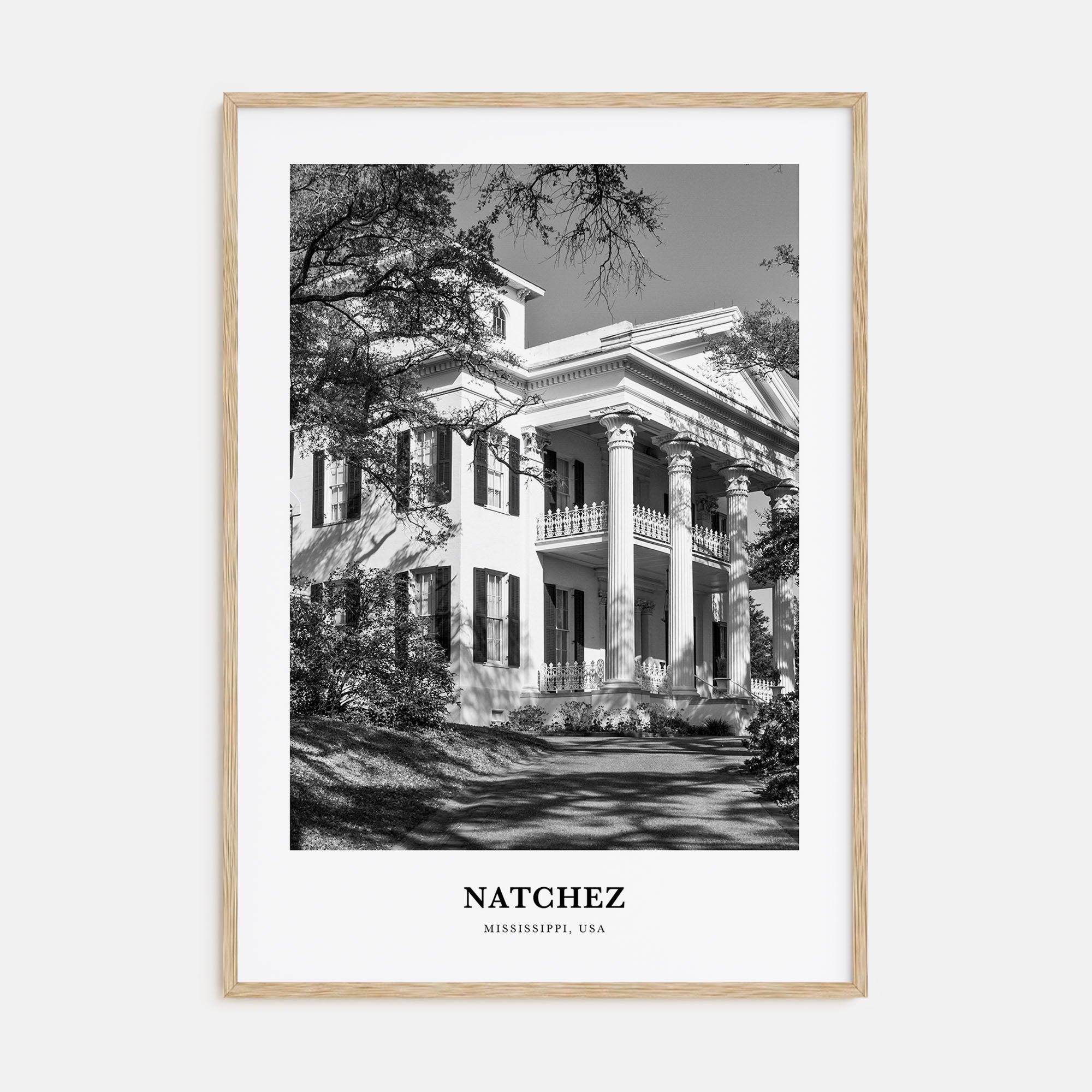 Natchez Portrait B&W Poster