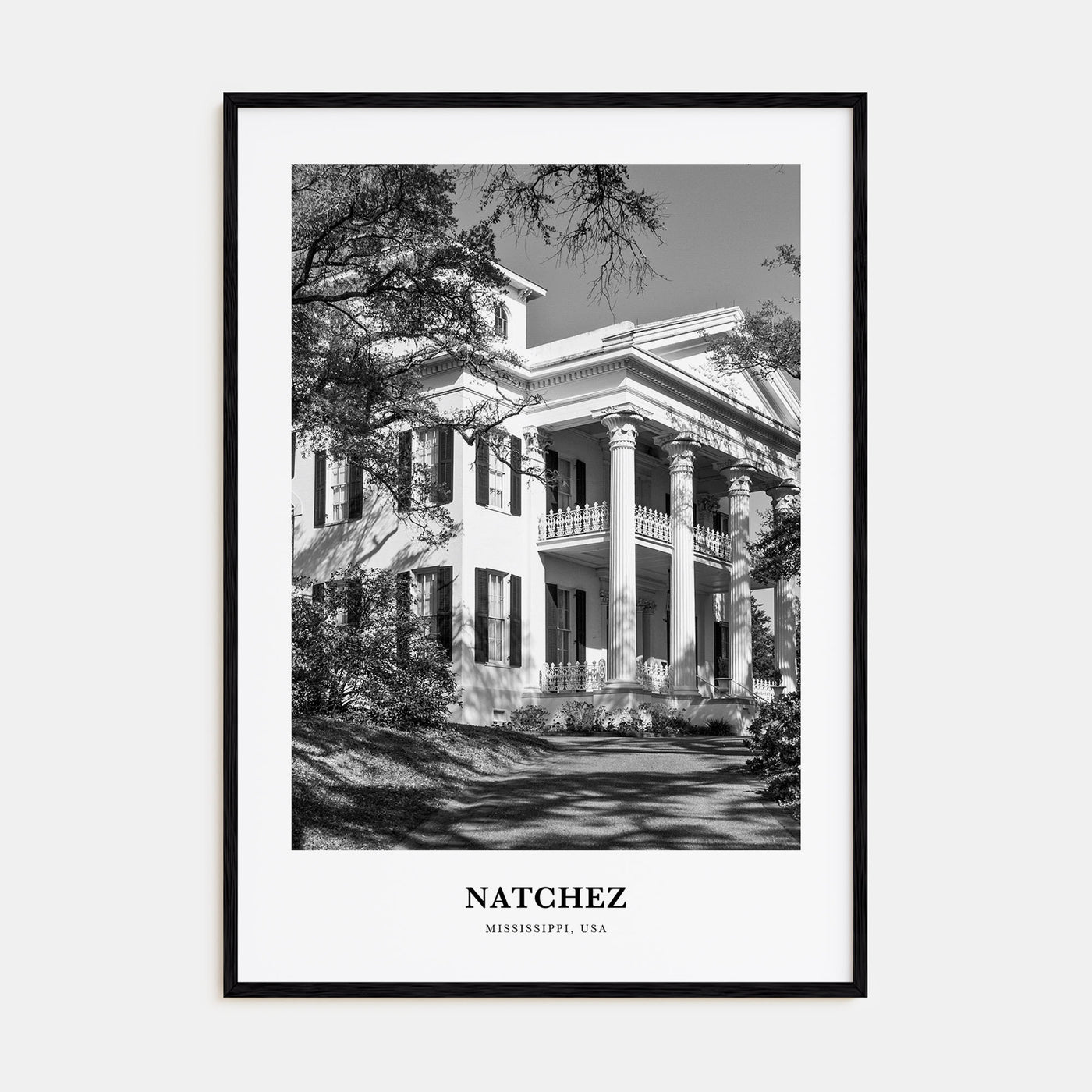 Natchez Portrait B&W Poster