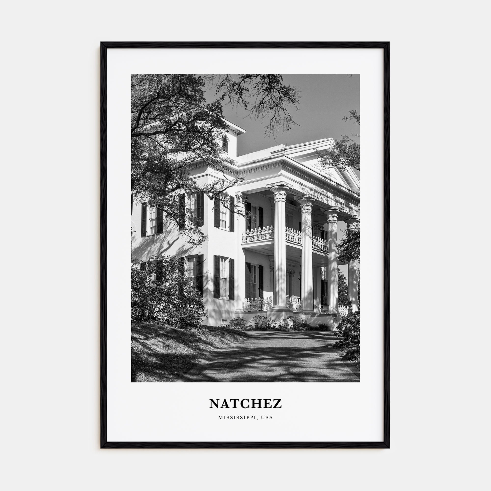 Natchez Portrait B&W Poster