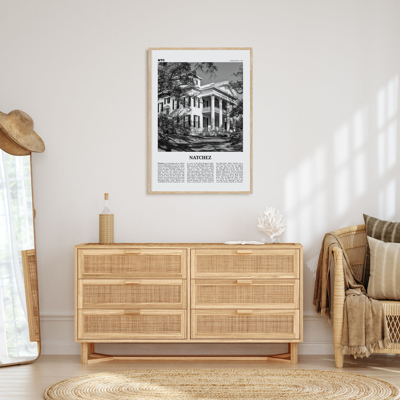 Natchez Travel B&W Poster