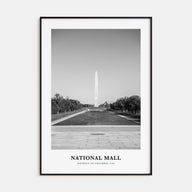 National Mall Portrait B&W Poster