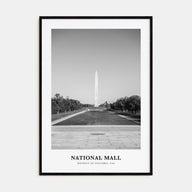 National Mall Portrait B&W Poster