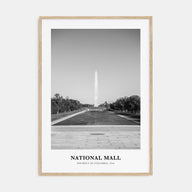 National Mall Portrait B&W Poster