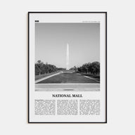 National Mall Travel B&W Poster