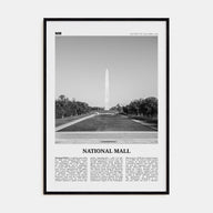 National Mall Travel B&W Poster