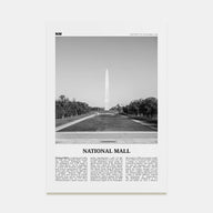 National Mall Travel B&W Poster