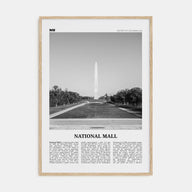 National Mall Travel B&W Poster