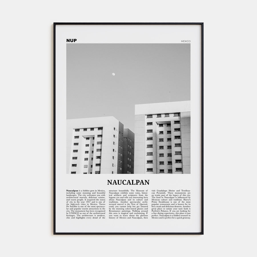 Naucalpan Travel B&W Poster