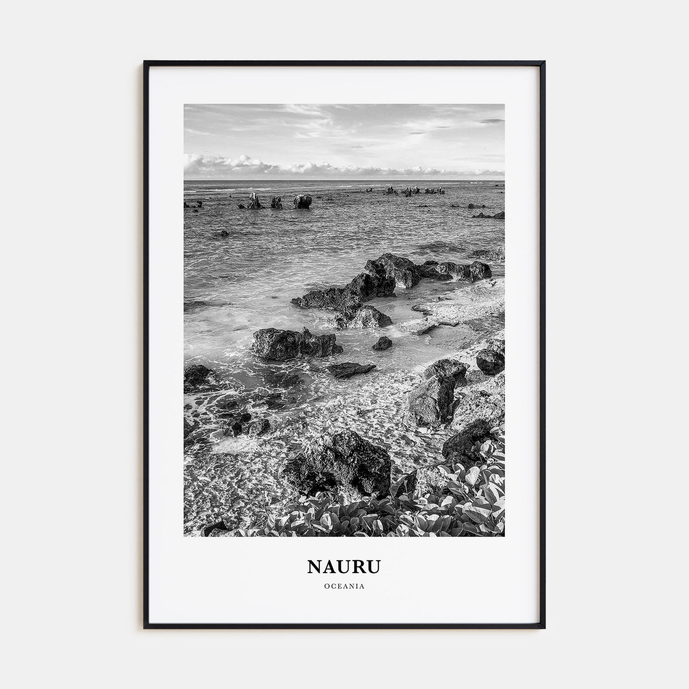 Nauru Portrait B&W Poster