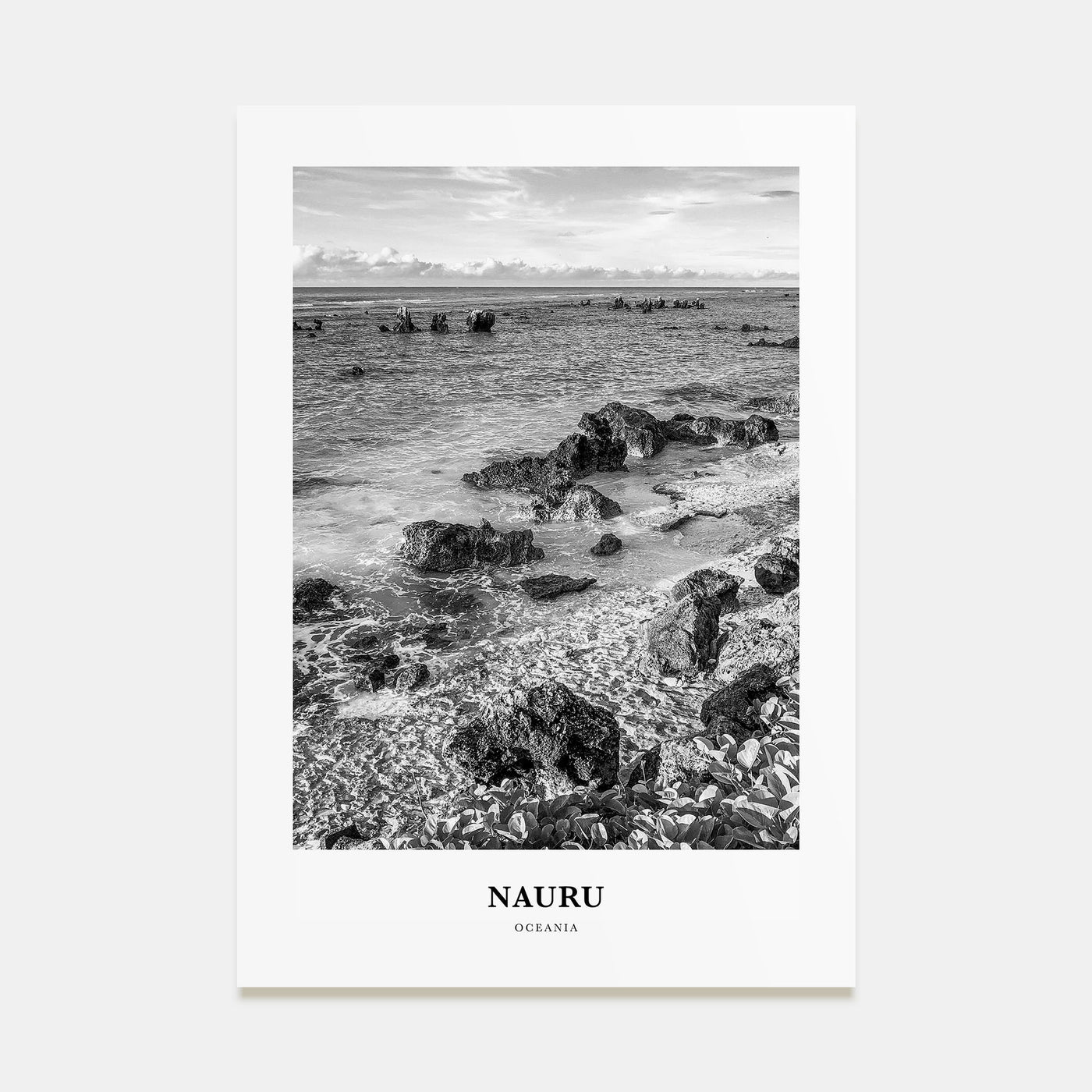 Nauru Portrait B&W Poster