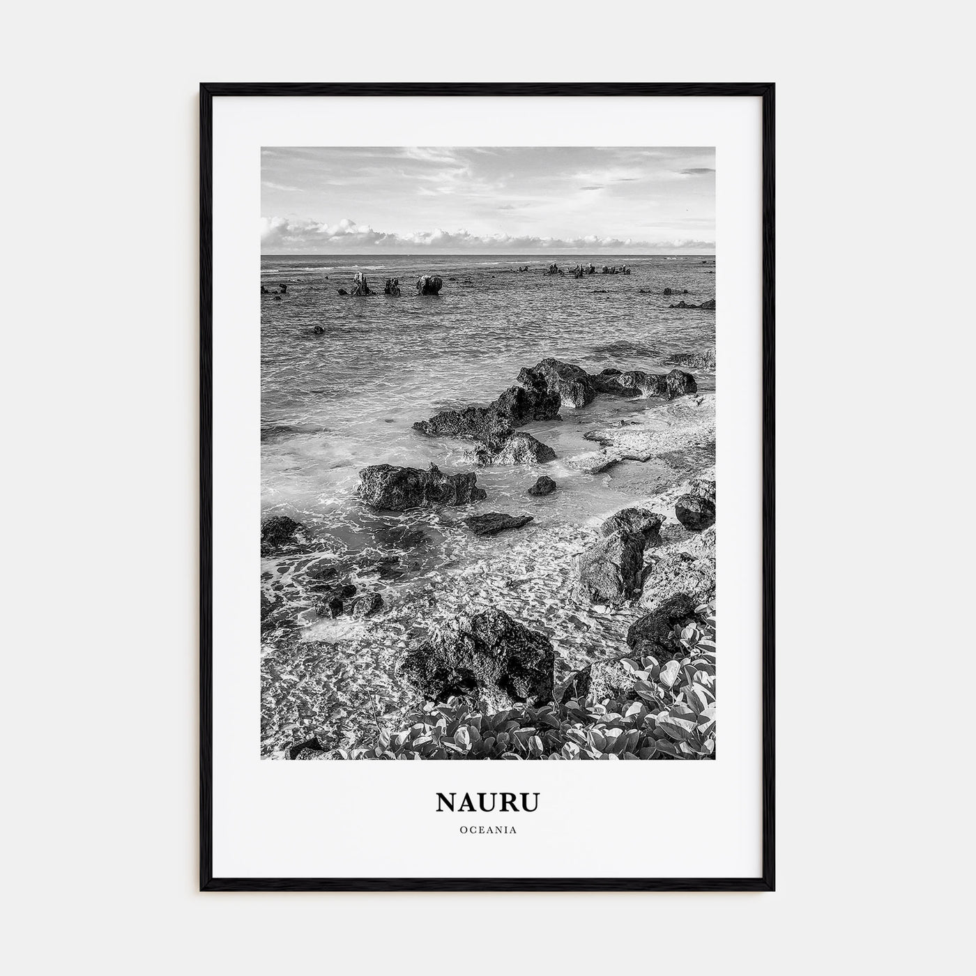 Nauru Portrait B&W Poster