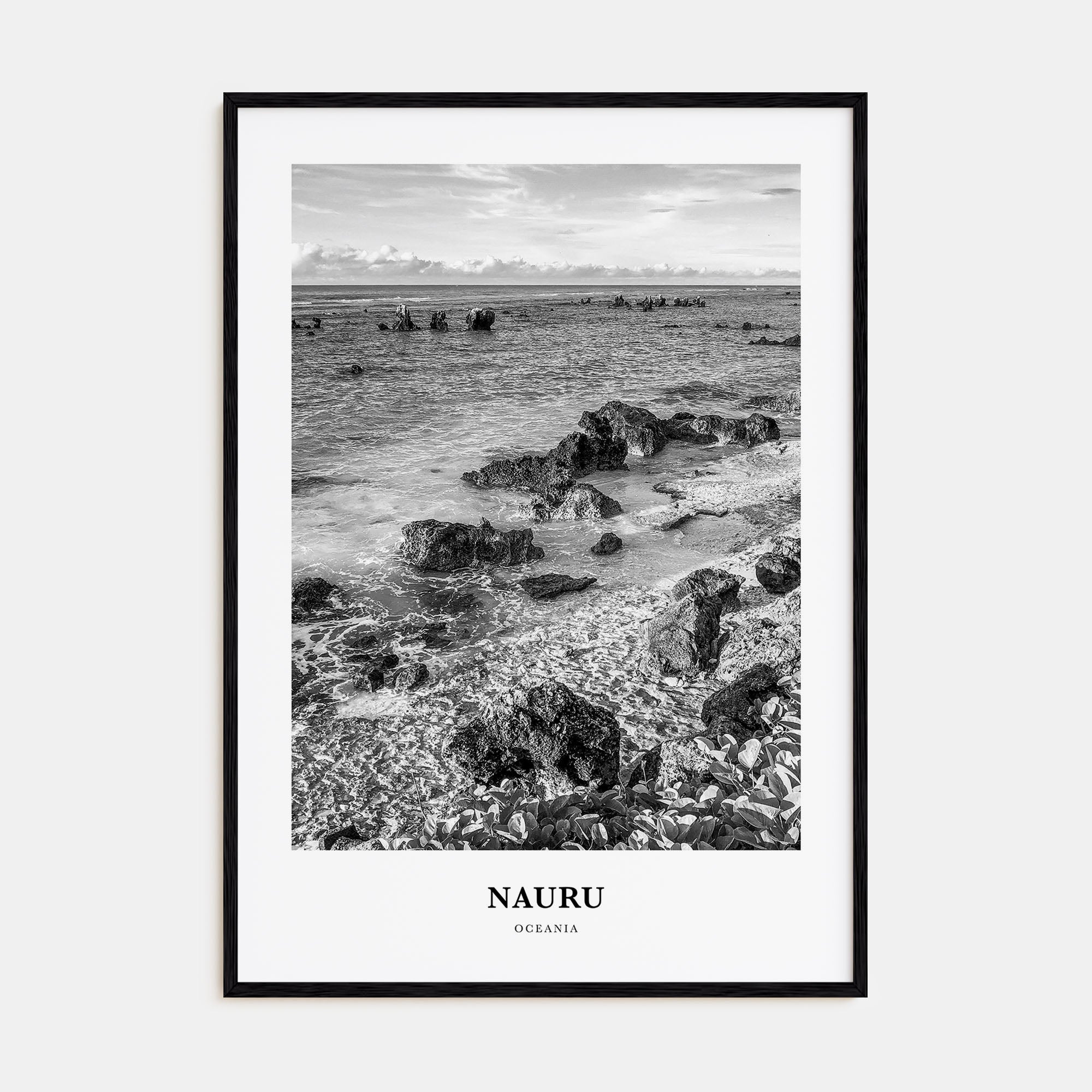 Nauru Portrait B&W Poster