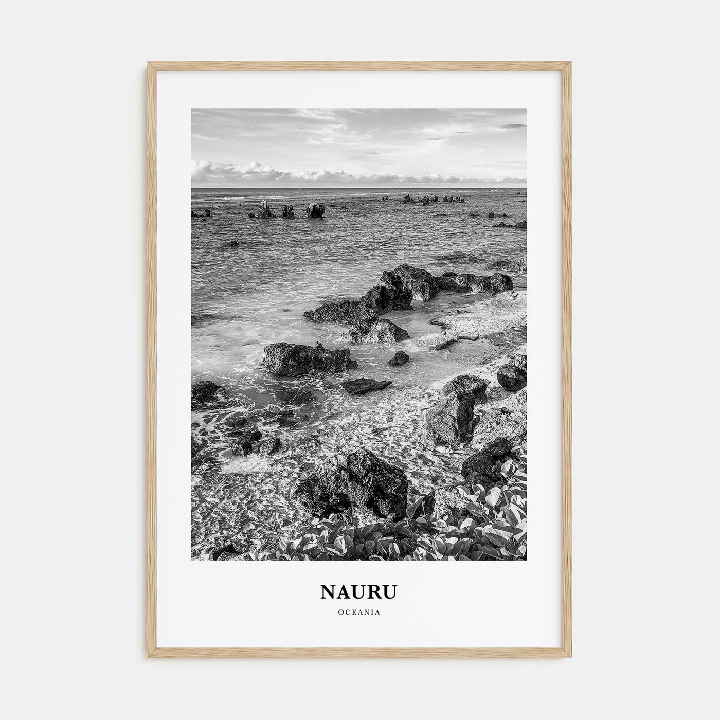 Nauru Portrait B&W Poster