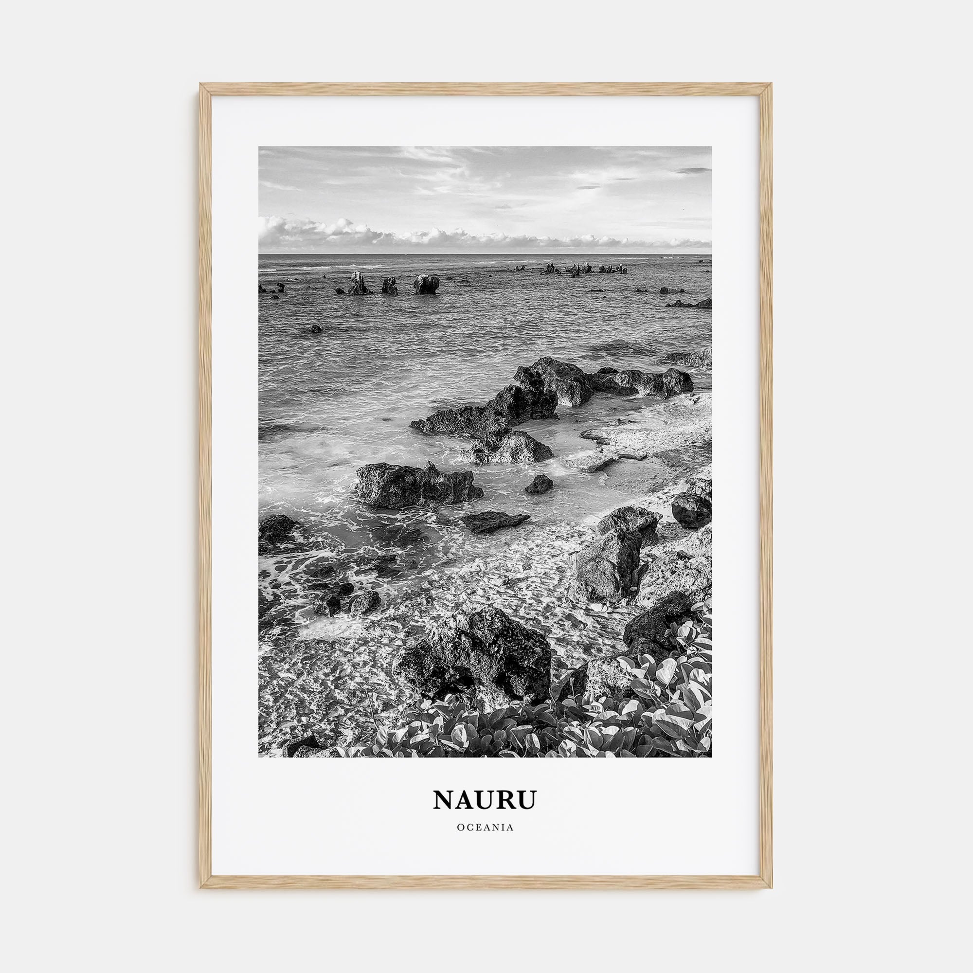 Nauru Portrait B&W Poster