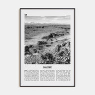 Nauru Travel B&W Poster